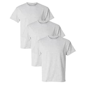 Hanes Men's 3 Pack ComfortBlend Short Sleeve T-Shirt, Cactus Sweater Heather, X-Large for $17