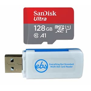 SanDisk 128GB SDXC Micro Ultra Memory Card Bundle Works with Samsung Galaxy J6+, J4+, Book2 Phone for $13