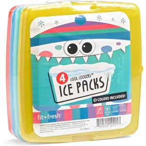 Fit & Fresh Cool Slim Reusable Ice Pack 4-Pack for $12