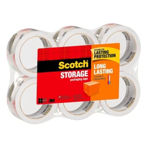 Scotch Long Lasting Storage Packing Tape 6-Pack for $13