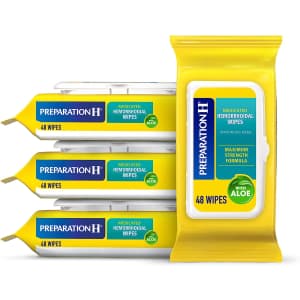 Preparation H Hemorrhoid Flushable Wipes 48ct 4-Pack for $4.77 via Sub & Save