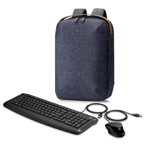 HP Renew 15.6" Laptop Backpack + Pavilion 200 Keyboard and Mouse Bundle for $45