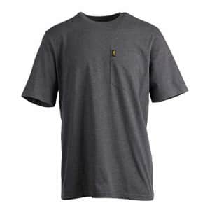Browning Buckmark Men's Short Sleeve Pocket T Shirt, Large, Heather Charcoal for $15