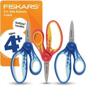 Fiskars 5" Kids' Scissors 3-Pack for $6