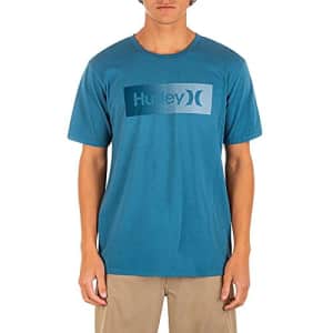 Hurley Men's One and Only Logo T-Shirt, Rift Blue/Silver, Large for $18 Hurley Men's One and Only Logo T-Shirt, Rift Blue/Silver, Large for $18