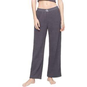 Calvin Klein Women's Ck One Plush Lounge Sleep Pants for $12 Calvin Klein Women's Ck One Plush Lounge Sleep Pants for $12