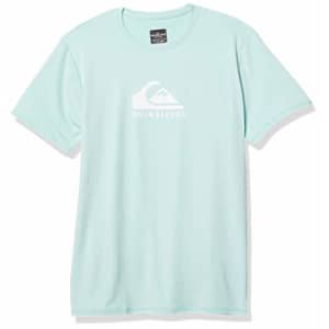 Quiksilver Men's Solid Streak Short Sleeve Rashguard UPF 50+, Eggshell Blue, L for $32