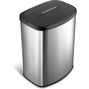 Nine Stars Infrared Touchless Stainless Steel Trashcan for $28