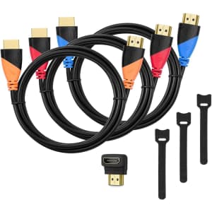 Huanuo 6-Foot HDMI Cable 3-Pack for $6