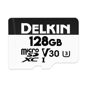 Delkin Devices 128GB HYPERSPEED microSDXC UHS-I (V30) Memory Card for $13