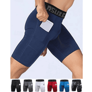 Arsuxeo Men's Compression Shorts: 2 for $13