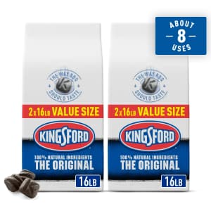 Kingsford Original Charcoal Briquettes 16-lb. Bag 2-Pack for $18
