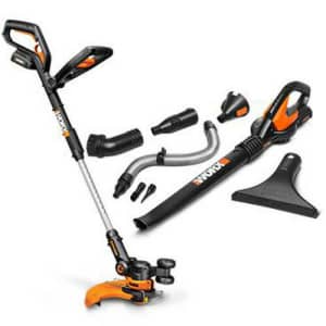 Worx 20-volt Cordless 3-in-1 Grass Trimmer and Air Blower Combo for $80