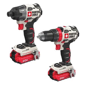 Porter-Cable 20V Max Li-ion Cordless Drill Driver and Impact Drill Combo Kit for $263