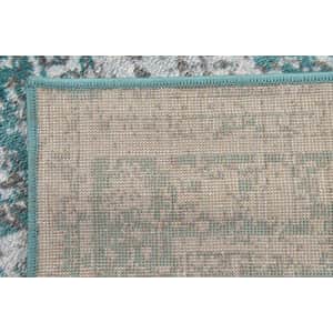 Unique Loom Sofia Collection Traditional Vintage Area Rug, 3' 3" x 5' 3", Turquoise/Light Blue for $27