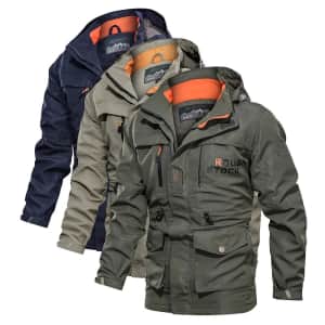 Men's Tactical Rain Jacket for $17