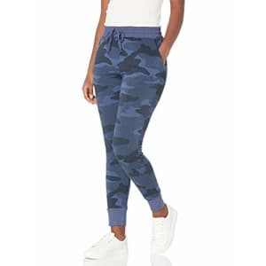 Splendid Women's Activewear Jogger Sweatpants, Navy Camo, Medium for $84