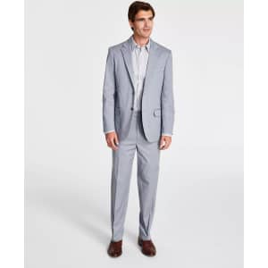 Nautica Men's Modern-Fit Stretch Cotton Solid Suit for $90