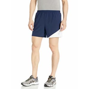 ASICS Men's Enduro Shorts, Navy/White, Small for $55