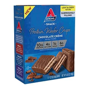 Atkins Protein Wafer Crisps, Chocolate Crme, Keto Friendly, 5 Count for $7