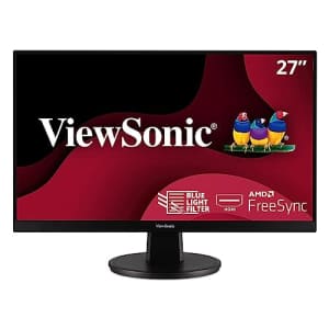 ViewSonic VA2747-MH 27 Inch Full HD 1080p Monitor with Ultra-Thin Bezel, AMD FreeSync, 100Hz, Eye for $74