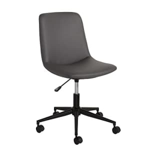Realspace Praxley Faux Leather Low-Back Task Chair, Dark Gray for $93