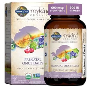 Garden of Life Prenatal Vitamin: Folate for Energy & Healthy Fetal Development, Non-constipating for $60