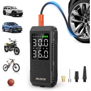 Nuste 150-PSI Portable Tire Inflator for $18 Nuste 150-PSI Portable Tire Inflator for $18
