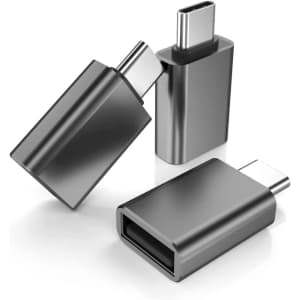 Basesailor USB-C to USB Adapter 3-Pack for $4