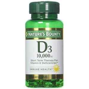 Nature's Bounty D3-10,000 IU Softgels 72 ea (Pack of 2) for $16