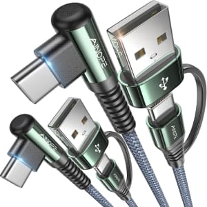 Ainope 6.6-Foot USB-C Cable 2-Pack for $10