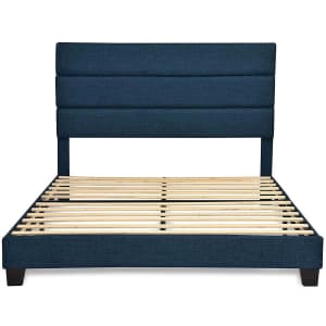 Allewie Full Platform Bed with Upholstered Headboard for $164