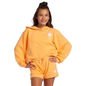 Roxy Girls' Distance and Time Fleece Short, Mock Orange for $20