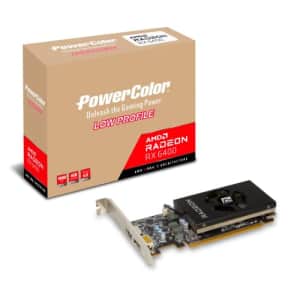 PowerColor AMD Radeon RX 6400 Low Profile Graphics Cardwith 4GB GDDR6 Memory for $150