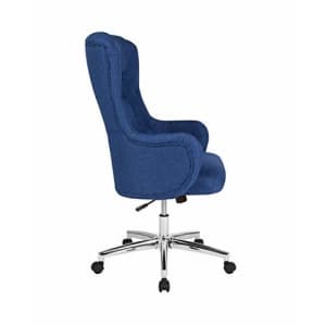 Flash Furniture Chambord Home and Office Upholstered High Back Chair in Blue Fabric for $278 Flash Furniture Chambord Home and Office Upholstered High Back Chair in Blue Fabric for $278