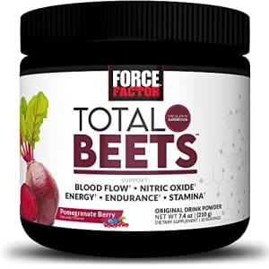 Force Factor Total Beets Drink Mix Superfood Powder with Nitrates to Support Circulation, Blood Flow, Nitric for $12