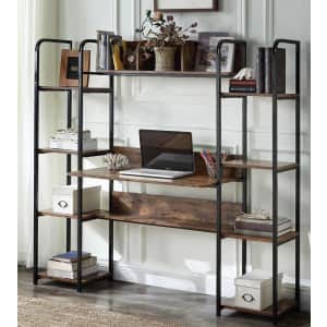 Magic Home 63" Computer Desk w/ Hutch & Bookshelves for $222 Magic Home 63" Computer Desk w/ Hutch & Bookshelves for $222