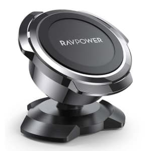 RAVPower Magnetic Car Phone Holder for $10