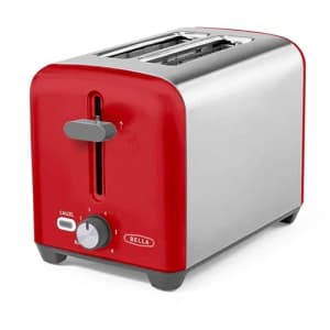 BELLA 2 Slice Toaster, Quick & Even Results Every Time, Wide Slots Fit Any Size Bread Like Bagels for $25
