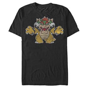 Nintendo Men's Just Bowser T-Shirt, Black, Medium for $11