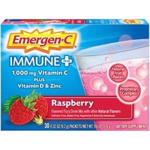 Emergen-C Immune+ 1000mg Vitamin C Powder, with Vitamin D, Zinc, Antioxidants and Electrolytes for for $15