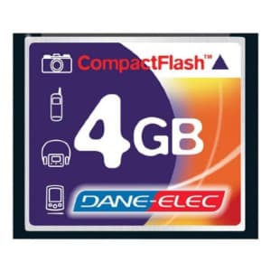 Dane Elec Canon EOS Rebel XTi Digital Camera Memory Card 4GB CompactFlash Memory Card for $18