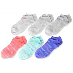 adidas Kids-Girl's Superlite No Show Socks (6-Pair), Real Lilac/ Heather Grey/ Easy Blue/ Prism for $10 adidas Kids-Girl's Superlite No Show Socks (6-Pair), Real Lilac/ Heather Grey/ Easy Blue/ Prism for $10