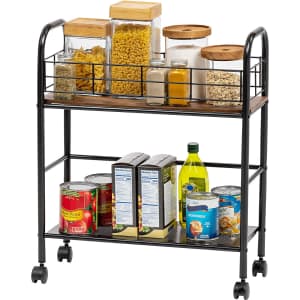 2-Tier Kitchen Storage Rolling Cart for $27