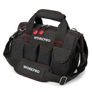 Workpro 12-inch Close Top Wide Mouth Storage Tool Bag, W081020A for $15