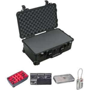 Pelican 1510 Carry-On Case with Foam Set and Accessory Kit for $280