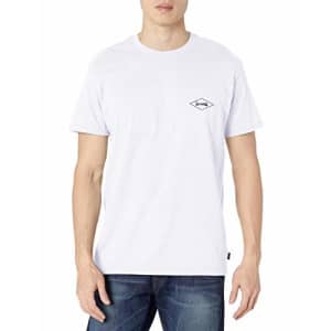 Billabong Men's Short Sleeve Premium Logo Graphic Tee T-Shirt, White Checked, M for $25
