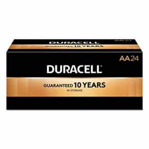 Duracell CopperTop Alkaline Batteries with Duralock Power Preserve Technology, AA, 144/CT, Sold as 1 Carton, for $33