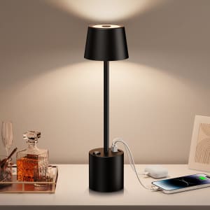 Pzloz Cordless LED Table Lamp for $10