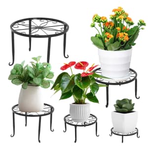 Heavy Duty Metal Plant Stand 5-Pack for $23 Heavy Duty Metal Plant Stand 5-Pack for $23
